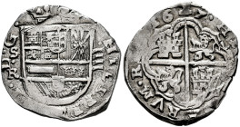 Philip IV (1621-1665). 4 reales. 1627. Sevilla. R. (Cal-1187, Plate coin). (Jarabo-Sanahuja-C573, Plate coin). Ag. 13,82 g. Large assayer's R. Full da...