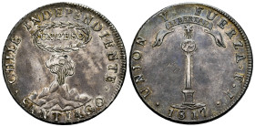 Chile. 1 peso. 1817. Santiago. FJ. (Km-82.2). Ag. Rare in this grade. Wholesome and beautiful example nicely struck details. Only slight wear is seen ...