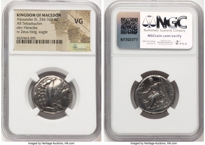 MACEDONIAN KINGDOM. Alexander III the Great (336-323 BC). AR tetradrachm (24mm, ...