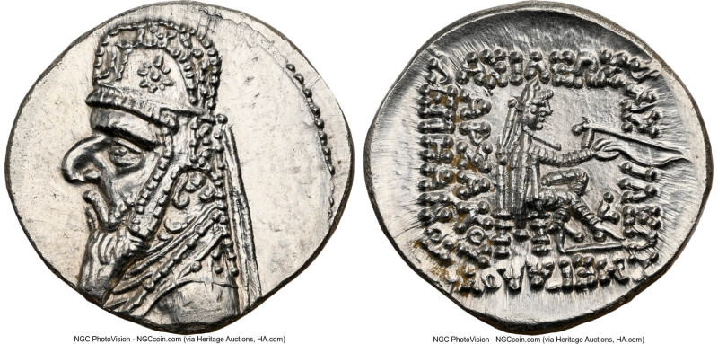 PARTHIAN KINGDOM. Mithradates II (ca. 121-91 BC). AR drachm (20mm, 4.13 gm, 11h)...