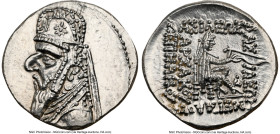 PARTHIAN KINGDOM. Mithradates II (ca. 121-91 BC). AR drachm (20mm, 4.13 gm, 11h). NGC MS 5/5 - 4/5, brushed. Rhagae or Ecbatana. Diademed, draped bust...