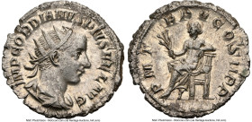 Gordian III (AD 238-244). AR antoninianus (22mm, 7h). NGC Choice AU. Rome, AD 241-243. IMP GORDIANVS PIVS FEL AVG, radiate, draped, and cuirassed bust...