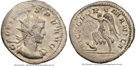 Gallienus, Joint Reign (AD 253-268). BI antoninianus (24mm, 5h). NGC XF. Lugdunum. GALLIENVS P F AVG, radiate, draped, and cuirassed bust of Gallienus...