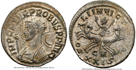 Probus (AD 276-282). BI antoninianus (22mm, 11h). NGC XF, Silvering. Cyzicus, 2nd officina, AD 280. IMP C M AVR PROBVS P F AVG, radiate, mantled bust ...