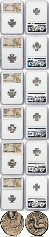 ANCIENT LOTS. Celtic. Gaul. Aedui. Ca. mid-1st century BC. Lot of six (6) AR qui...