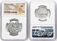 ANCIENT LOTS. Oriental. Sasanian Kingdom. Yazdgard (Yazdgird) I (AD 399-420). Lot of three (3) AR drachms. NGC MS. 1) SASANIAN KINGDOM. Yazdgard (Yazd...