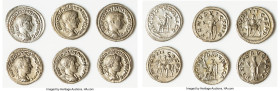 ANCIENT LOTS. Roman Imperial. Gordian III (AD 238-244). Lot of six (6) AR antoniniani. XF-Choice XF. Includes: Six AR antoniniani of Gordian III, vari...