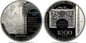 Republic Proof "1600th Anniversary - Movses Khorenatsi's Birth" 1000 Dram 2010 PR68 Ultra Cameo NGC, Royal Dutch mint, KM259. Mintage: 1,000. From the...