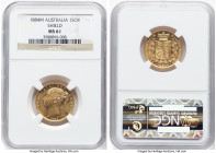 Victoria gold "Shield" Sovereign 1884-M MS61 NGC, Melbourne mint, KM6,, S-3854. HID09801242017 © 2024 Heritage Auctions | All Rights Reserved www.HA.c...