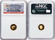 Elizabeth II gold Proof "Great White Shark" 5 Dollars 2007 PR70 Ultra Cameo NGC, Perth mint, KM974. Discover Australian Fauna series - Great white sha...