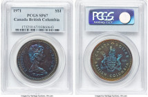 Elizabeth II 4-Piece Lot of Certified Specimen "British Colombia Centennial" Dollars 1971 SP67 PCGS, Royal Canadian mint, KM80. British Columbia. All ...
