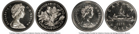 Elizabeth II 3-Piece Lot of Certified Assorted Dollars PCGS, 1) nickel Dollar 1970 - PL66, Royal Canadian mint, KM78. Manitoba 2) Dollar 1976 - PL67, ...