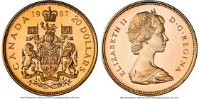 Elizabeth II gold Specimen "Confederation Centennial" 20 Dollars 1967 SP67 Cameo NGC, Royal Canadian mint, KM71. HID09801242017 © 2024 Heritage Auctio...