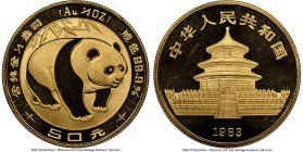 People's Republic gold "Panda" 50 Yuan (1/2 oz) 1983 MS68 NGC, Shanghai mint, KM71. Panda Bullion series. HID09801242017 © 2024 Heritage Auctions | Al...