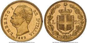 Umberto I gold 20 Lire 1882-R MS63 NGC, Rome mint, KM21, Fr-21. HID09801242017 © 2024 Heritage Auctions | All Rights Reserved www.HA.com/TexasAuctione...