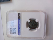 Italy, Apulia. Arpi, c. 325-275 BC. Æ (20mm, 6.60g). Laureate head of Zeus l.; thunderbolt to r. R/ Boar standing r.; above, spearhead r. HN Italy 642...