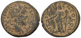 Septimius Severus (193-211). Pisidia. Antioch. Æ (24.7mm,5g). Laureate head r. R/ Tyche standing l., holding branch and cornucopia. SNG BN 1113 var. (...
