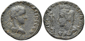Gordian III (238-244). Mesopotamia, Edessa. Æ (28mm, 15.57g, 11h). Struck AD 242-4. Laureate, draped, and cuirassed bust right, seen from behind R/ Tu...