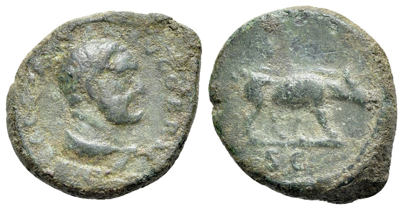 Trajan (98-117). Æ Quadrans (16mm, 3.06g, 6h). Rome, c. 98-102. Diademed bust of...