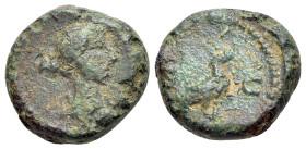 Anonymous, time of Hadrian to Antoninus Pius (117-161). Æ Quadrans (13mm, 2.51g, 6h). Rome. Diademed and draped bust of Venus r. R/ Dove standing r. R...