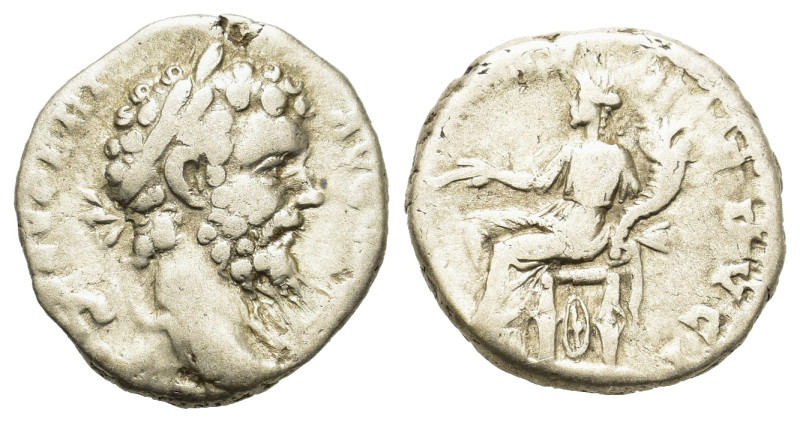Septimius Severus (193-211). AR Denarius (16.2mm,3.2g). Rome, struck 196-197 AD....