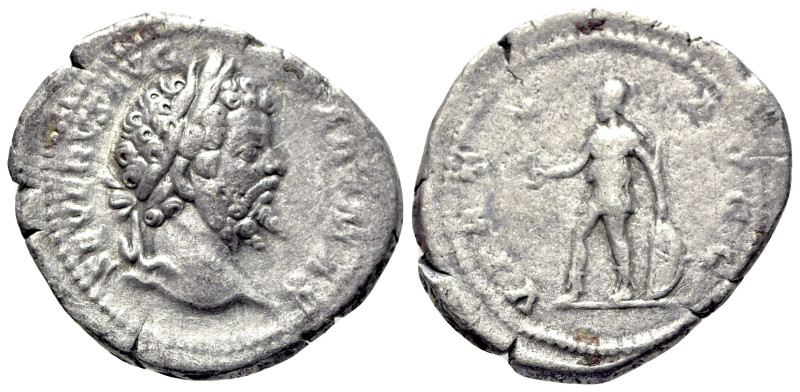 Septimius Severus (193-211) AR Denarius (20mm, 3,30g, 6h) Rome, 200-201. SEVERVS...