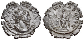 Tetricus I (271-274). Æ Radiate / Antoninianus (21mm, 2.66g, 12h). Treveri, AD 273. IMP TETRICVS P F AVG, radiate and cuirassed bust to right R/ HILAR...