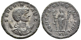 Severina (Augusta, 270-275). Antoninianus (21.5mm, 3.34g, 11h). Rome, 274-5. Draped bust r., wearing stephane and set on crescent. R/ Fides standing f...
