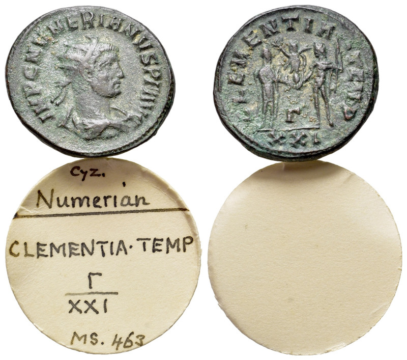 Numerian (283-284). Radiate (21mm, 4.47g). Cyzicus, 284. Radiate, draped and cui...