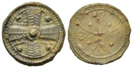Byzantine Uncertain Siegel tessera (21.7mm, 4.7g).