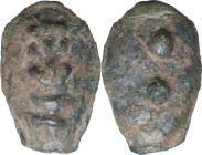 Greek Italy. Uncertain Umbria or Etruria. AE Cast Sextans, 3rd century BC. Obv. Club. Rev. Two pellets. HN Italy 54; Haeberlin pl. 81, 40-41; Vecchi I...