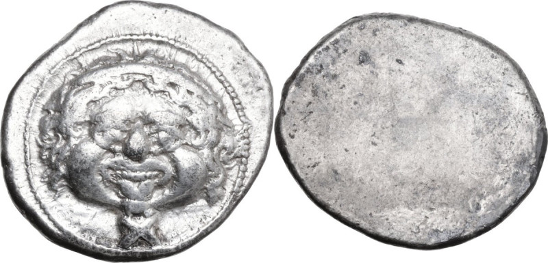Greek Italy. Etruria, Populonia. AR 10 Units. First Metus Group, c. 425-400 BC. ...
