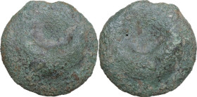 Greek Italy. Northern Apulia, Venusia. AE Cast Semuncia, 275-225 BC. Obv. Crescent. Rev. Crescent. Vecchi ICC 354; HN Italy 710. AE. 11.83 g. 25 mm. R...