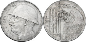 Vittorio Emanuele III (1900-1943). 20 lire 1928 A. VI. Pag. (decimali) 680; MIR (Savoia) 1129. AG. 20.05 g. 35.5 mm. NC. Bel BB/qSPL.
