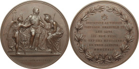 Vittorio Emanuele II (1861-1878). Medaglia 1874 per la proclamazione e il trasferimento a Roma della capitale d'Italia. Fava 111; Camozzi 1407. AE. 76...