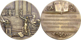 Regnando Umberto I (1878-1900). Medaglia 1898 emessa dallo Stabilimento Stefano Johnson di Milano per ricordare il 50° Anniversario dello Statuto Albe...