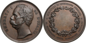 Regnando Umberto I (1878-1900). Ministero dell'Istruzione Pubblica. Medaglia di medio modulo ai benemeriti dell'istruzione pubblica. D/ UMBERTO I RE D...