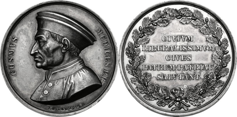 Cosimo I de' Medici (1519-1574). Medaglia, XIX sec. D/ COSMVS MEDICES P P . Bust...
