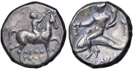 GRECHE - CALABRIA - Taranto - Didracma Mont. 1561; S. Ans. 1179 (AG g. 6,35)

Status: BB+

Notes: