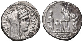 ROMANE REPUBBLICANE - AEMILIA - L. Aemilius Lepidus Paullus (62 a.C.) - Denario B. 10; Cr. 415/1 (AG g. 3,99)

Status: BB-SPL

Notes: