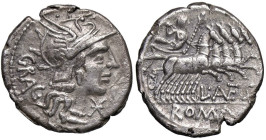 ROMANE REPUBBLICANE - ANTESTIA - L. Antestius Gragulus (136 a.C.) - Denario B. 9; Cr. 238/1 (AG g. 3,79)

Status: BB

Notes: