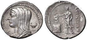 ROMANE REPUBBLICANE - CASSIA - L. Cassius Longinus (63 a.C.) - Denario B. 10; Cr. 413/1 (AG g. 3,86)

Status: qSPL

Notes: