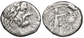 ROMANE REPUBBLICANE - CORNELIA - Cn. Cornelius Lentulus Clodianus (88 a.C.) - Quinario B. 51; Cr. 345/2 (AG g. 1,71)

Status: meglio di MB

Notes: