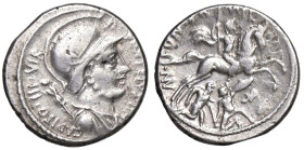 ROMANE REPUBBLICANE - FONTEIA - P. Fonteius P. f. Capito (55 a.C.) - Denario B. 17; Cr. 429/1 (AG g. 3,99)

Status: BB+

Notes:
