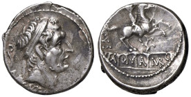 ROMANE REPUBBLICANE - MARCIA - L. Marcius Philippus (56 a.C.) - Denario B. 28; Cr. 425/1 (AG g. 3,91)

Status: qSPL

Notes: