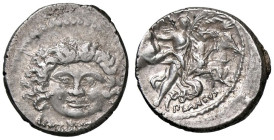 ROMANE REPUBBLICANE - PLAUTIA - L. Plautius Plancus (47 a.C.) - Denario B. 14; Cr. 453/1c (AG g. 3,99) Metallo lucente

Status: BB+/qSPL

Notes: M...