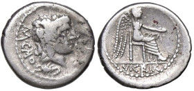 ROMANE REPUBBLICANE - PORCIA - M. Porcius Cato (89 a.C.) - Quinario B. 7; Cr. 343/2 (AG g. 2,08)

Status: qBB

Notes: