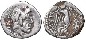 ROMANE REPUBBLICANE - RUBRIA - L. Rubrius Dossenus (87 a.C.) - Quinario B. 4; Cr. 348/4 (AG g. 1,73)

Status: meglio di MB

Notes: