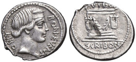 ROMANE REPUBBLICANE - SCRIBONIA - L. Scribonius Libo (62 a.C.) - Denario Cr. 416/1a; Syd. 928 (AG g. 3,92) Qualche segnetto

Status: BB-SPL

Notes...