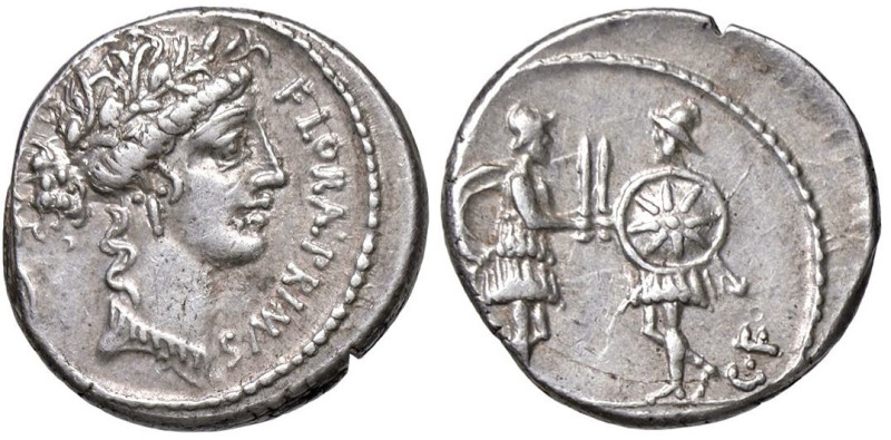 ROMANE REPUBBLICANE - SERVILIA - C. Servelius C. f. (57 a.C.) - Denario B. 15; C...